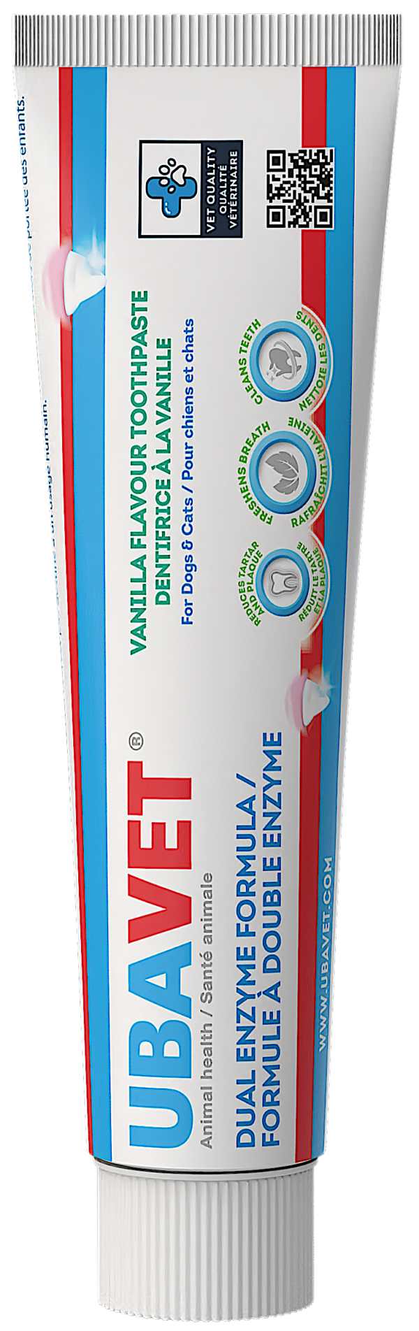 Dentifrice UBAVET à formule à double enzyme pour chiens et chats